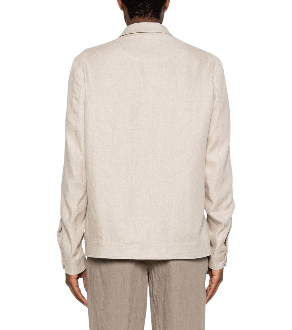 Beige Regular Overshirt 3