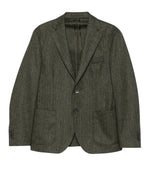 Green Notched Lapel Blazer 1