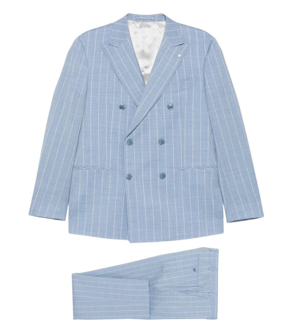 Light Blue Double Breasted Suit 1