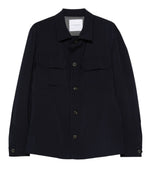 Dark Blue Solid Shirt Jacket 1