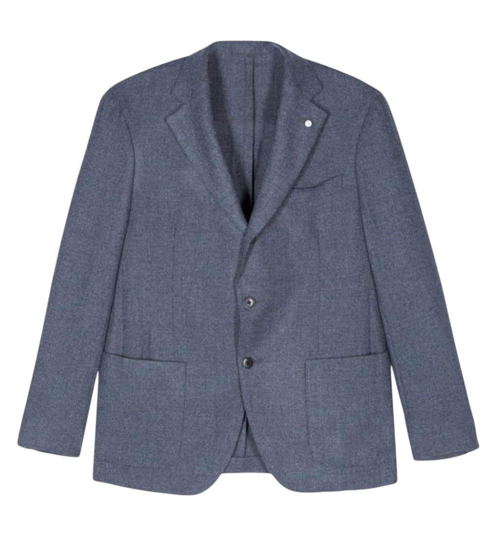 Blue Notched Lapel Blazer 1