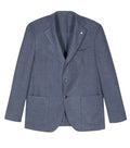 Blue Notched Lapel Blazer 1