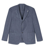 Blue Notched Lapel Blazer 1