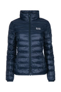 Navy Quilted Mock Collar Jacket 1