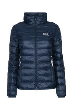 Navy Quilted Mock Collar Jacket 1