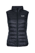 Black Quilted Mock Collar T-Shirt 1