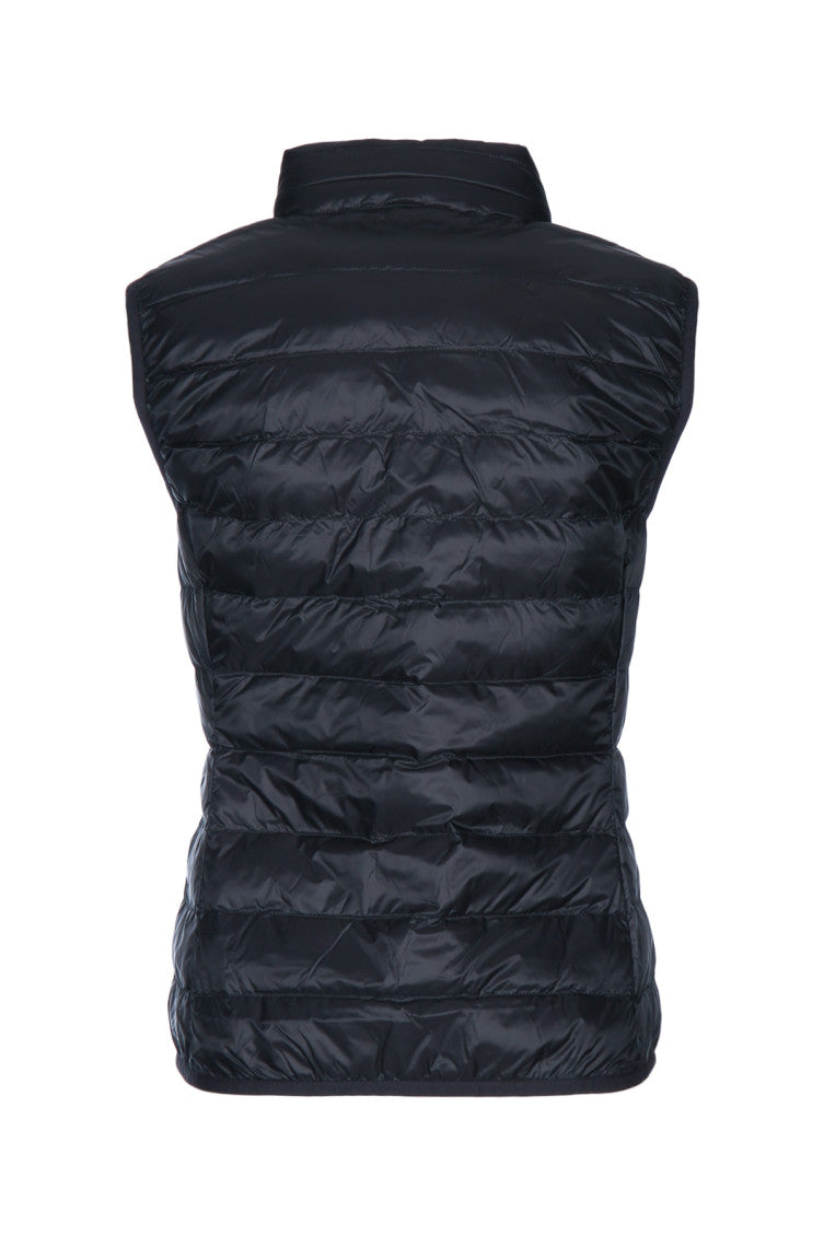 Black Quilted Mock Collar T-Shirt 2