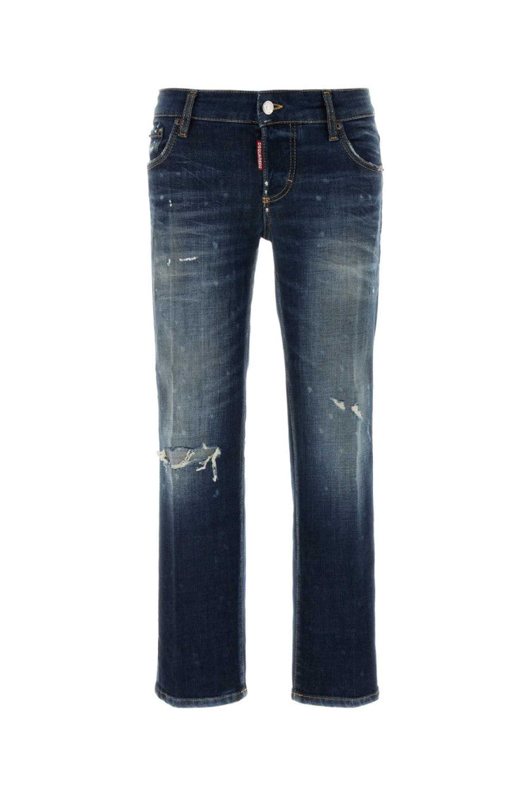 Navy Blue Mid Rise Jeans 1