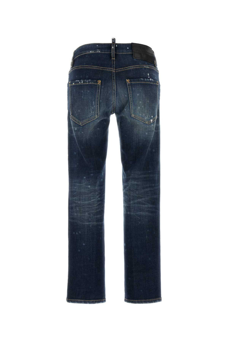 Navy Blue Mid Rise Jeans 2