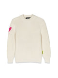 Girls White Knitted Sweater 1