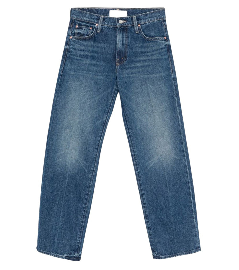 Blue Straight Mid Rise Jeans 1