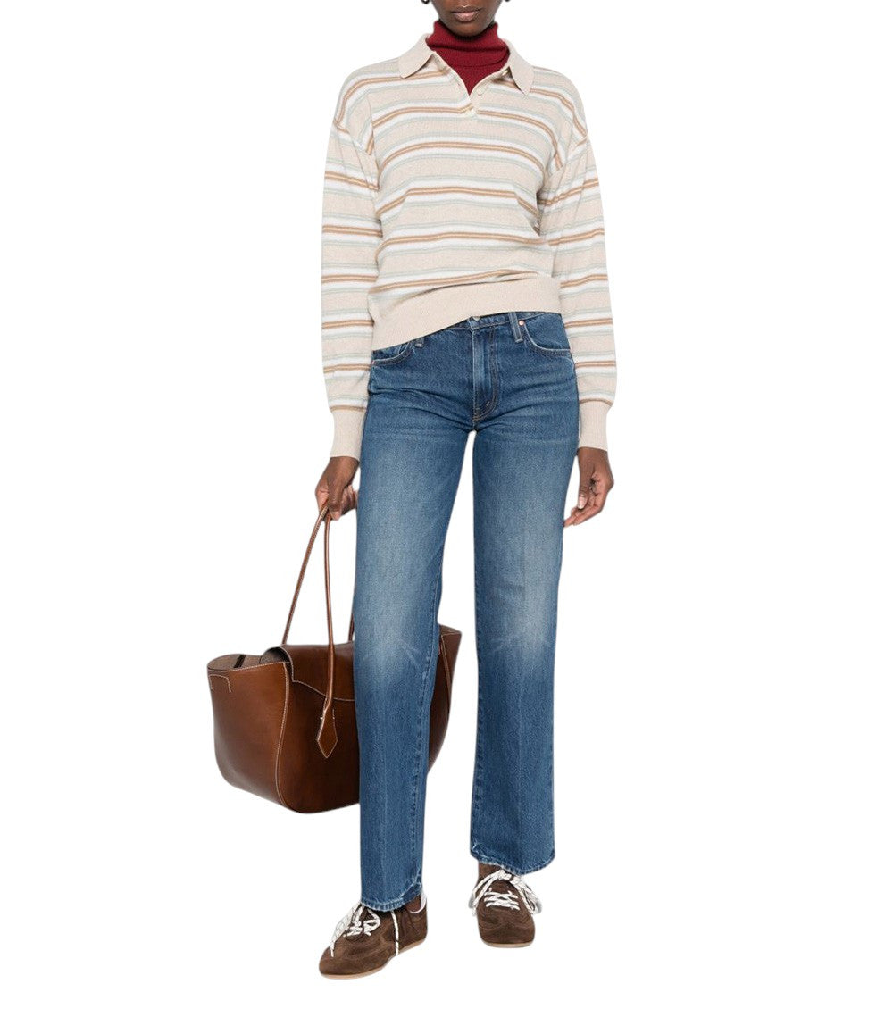 Blue Straight Mid Rise Jeans 2
