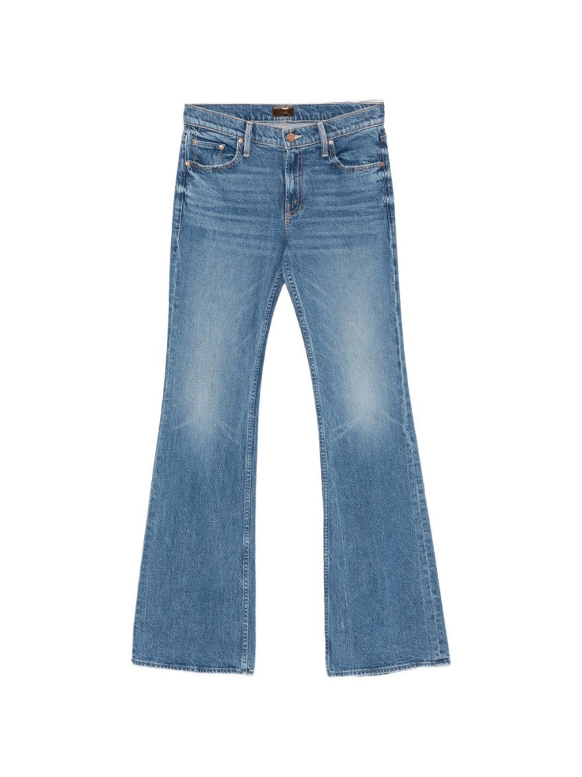 Blue Flared High Rise Jeans 1