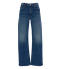 Dark Blue Flared Mid Rise Jeans 1