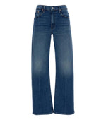 Dark Blue Flared Mid Rise Jeans 1
