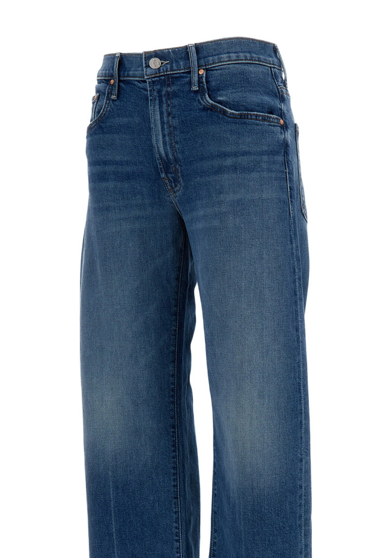 Dark Blue Flared Mid Rise Jeans 3