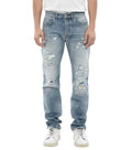 Blue Regular Distressed Jeans 1