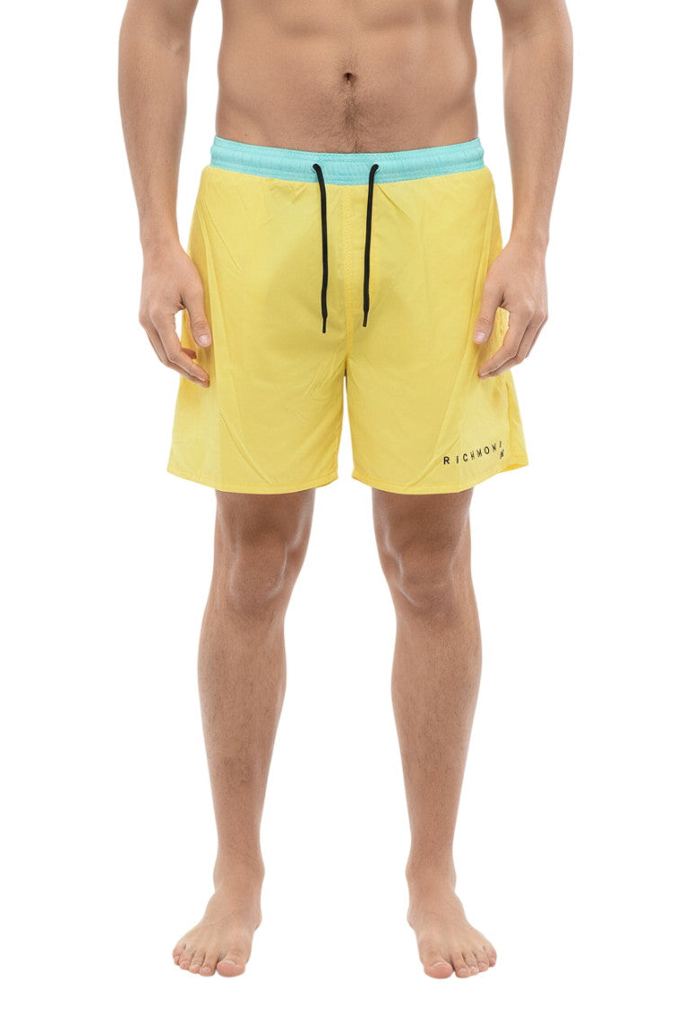 Yellow Drawstring Swim Shorts 1