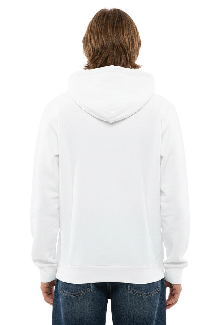 White Graphic Logo Hoodie 2
