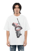 White Graphic Print T-Shirt 1