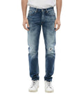 Blue Regular Distressed Jeans 1