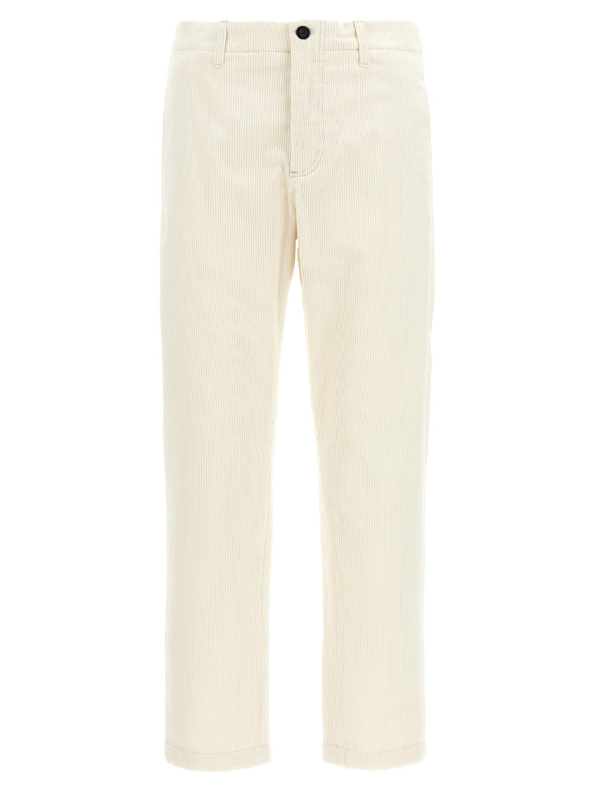 White Classic Straight Pants 1