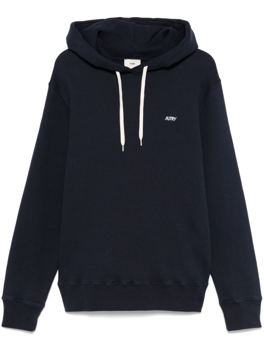 Blue Logo Embroidery Hoodie 1