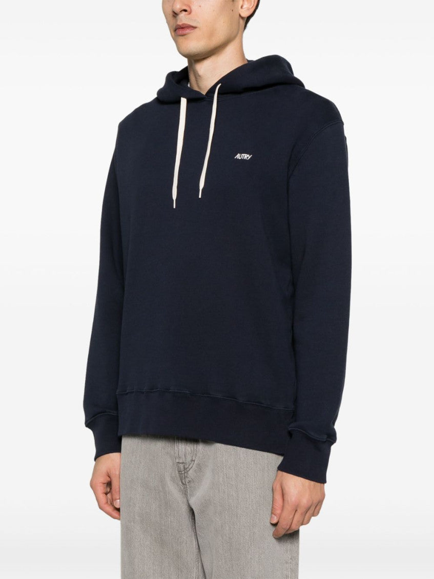 Blue Logo Embroidery Hoodie 2
