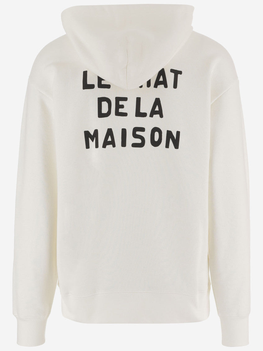 White Graphic Print Hoodie 2