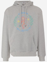 Grey Logo Print Hoodie 1