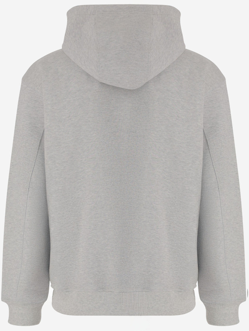 Grey Logo Print Hoodie 2