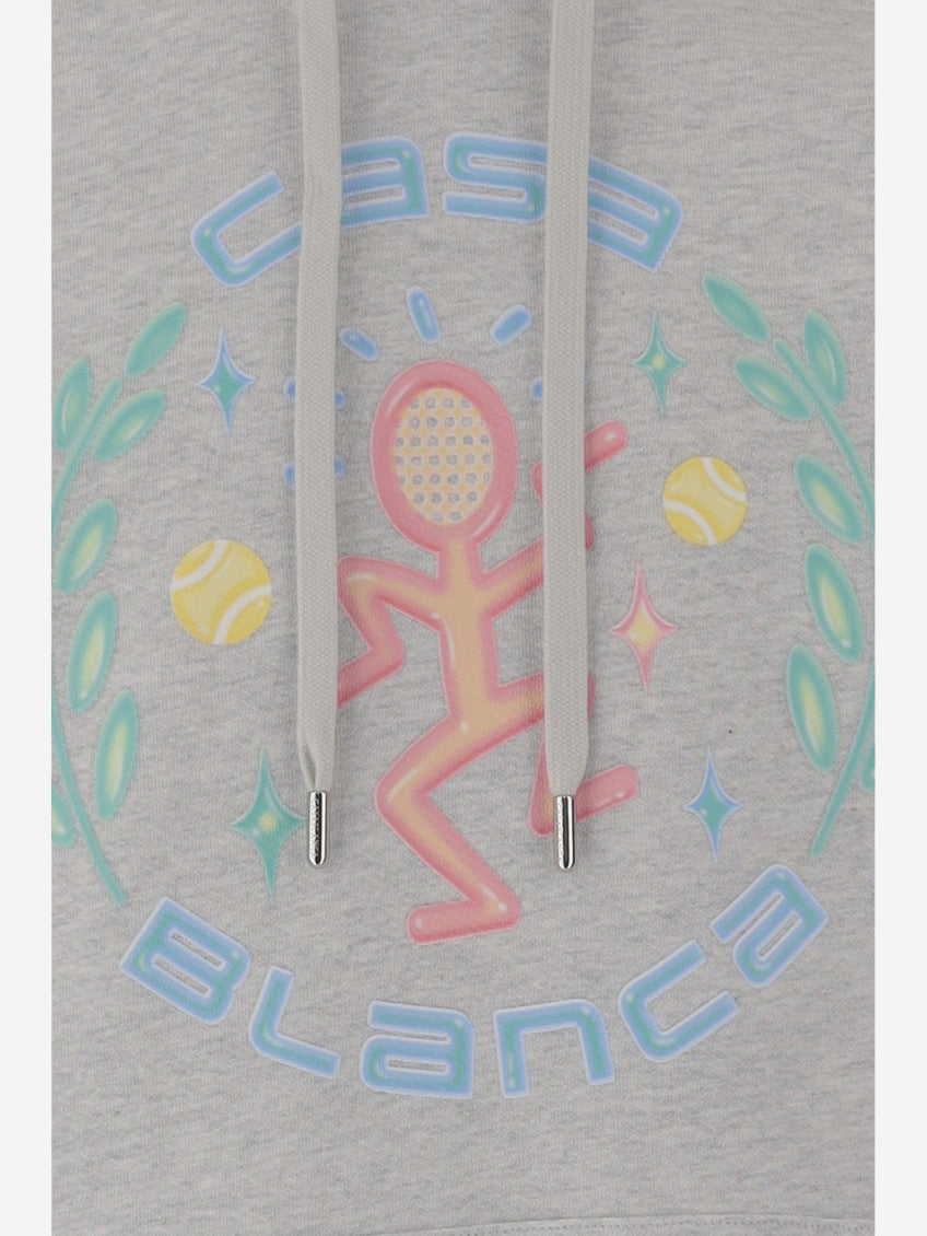 Grey Logo Print Hoodie 3