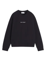 Black Crewneck Embroidered Raglan Sweatshirt 1