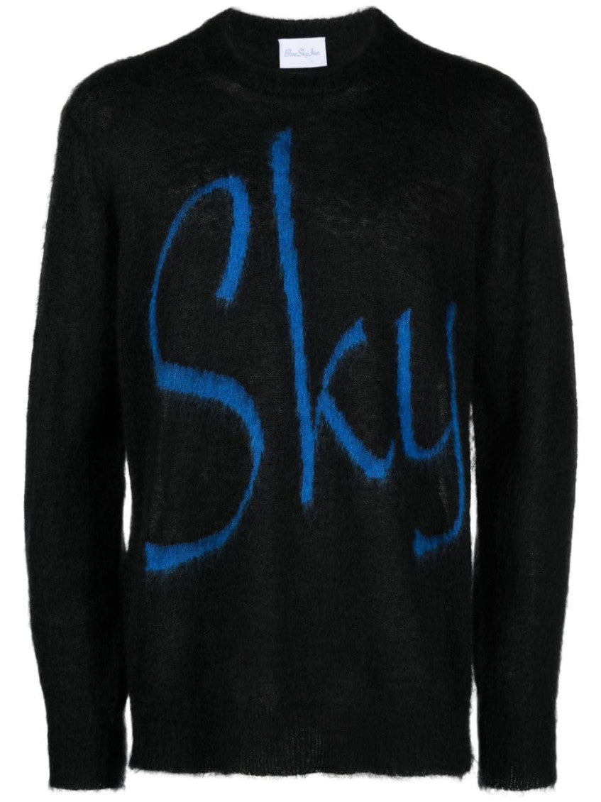 Black Logo Print Sweater 1