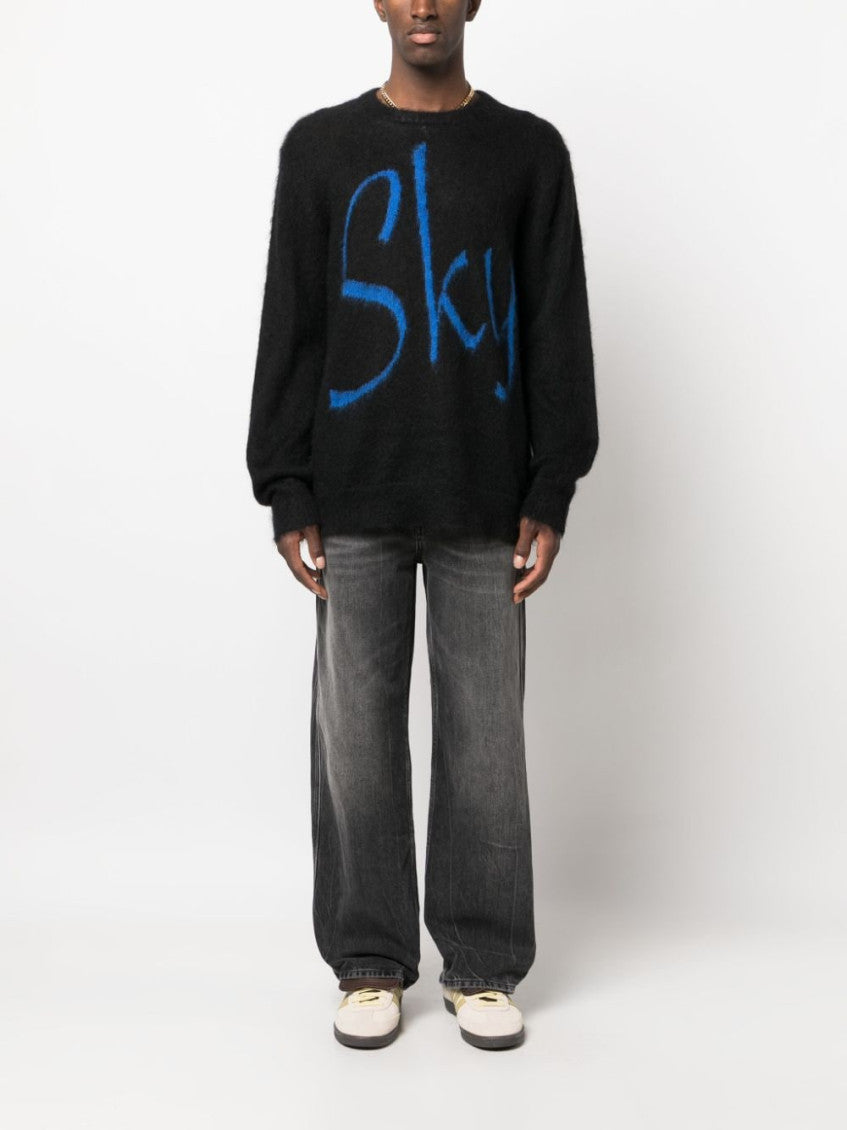 Black Logo Print Sweater 5