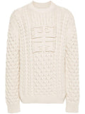 Natural Logo Cable Knit Sweater 1