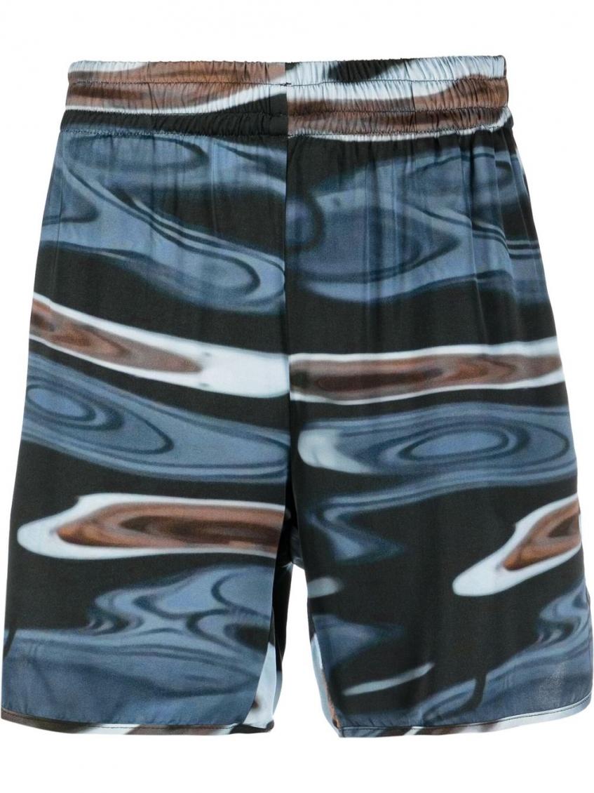 Multicolor Graphic Print Shorts 2