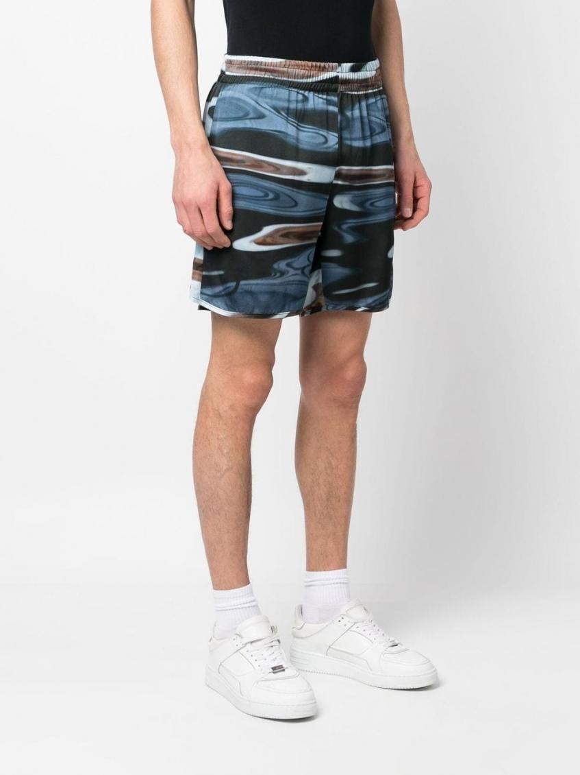 Multicolor Graphic Print Shorts 4