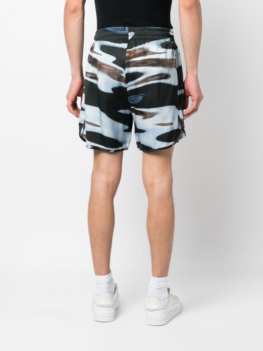 Multicolor Graphic Print Shorts 5