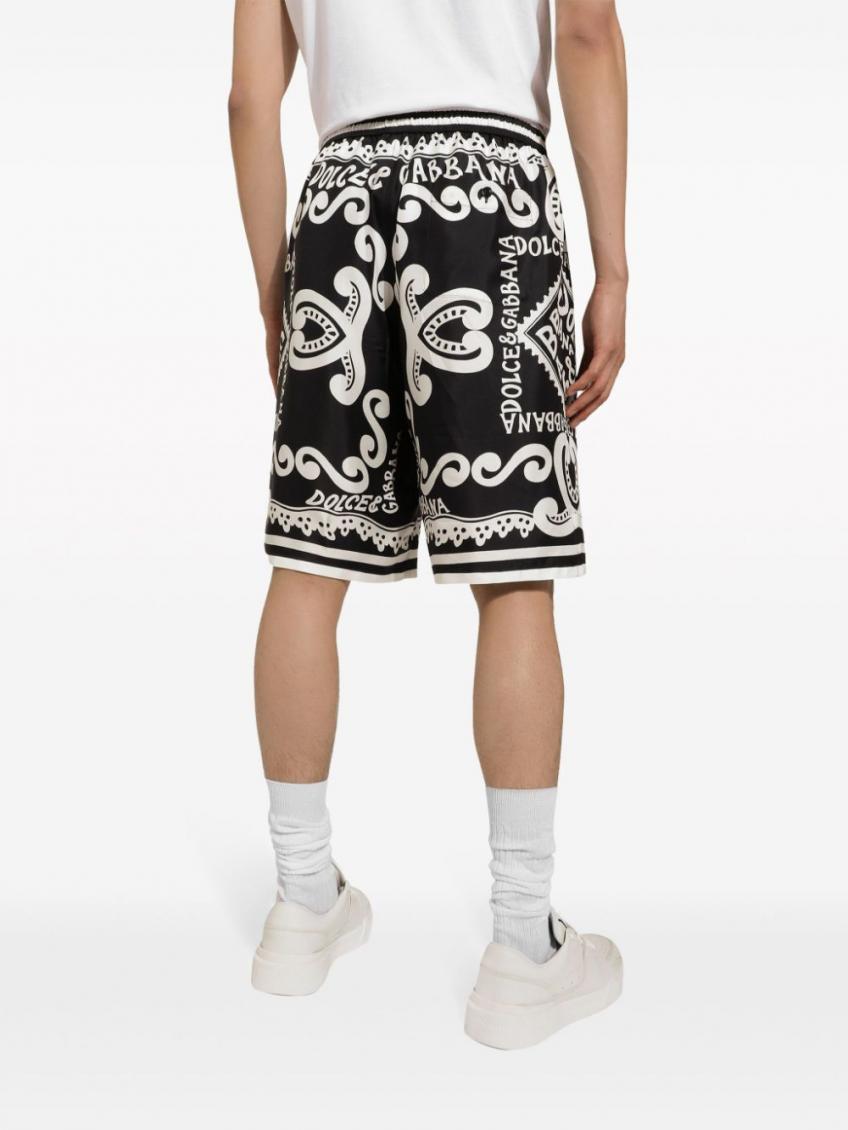 Black Silk Bermuda Shorts 3