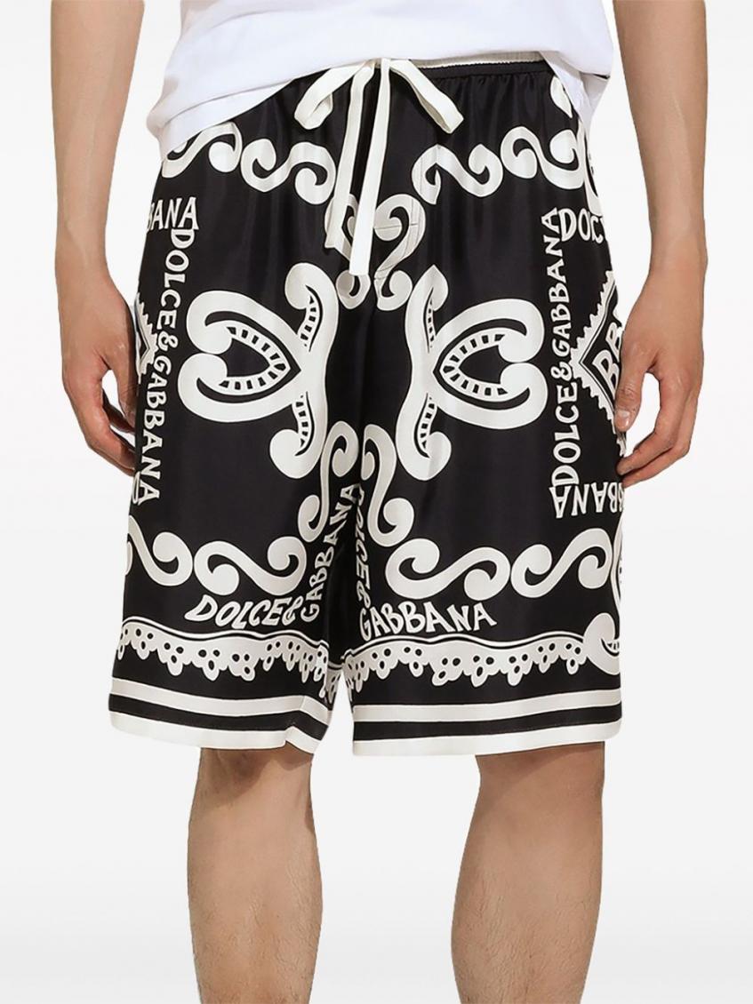 Black Silk Bermuda Shorts 4