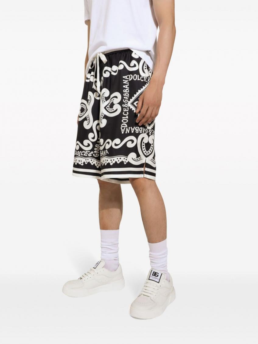 Black Silk Bermuda Shorts 5