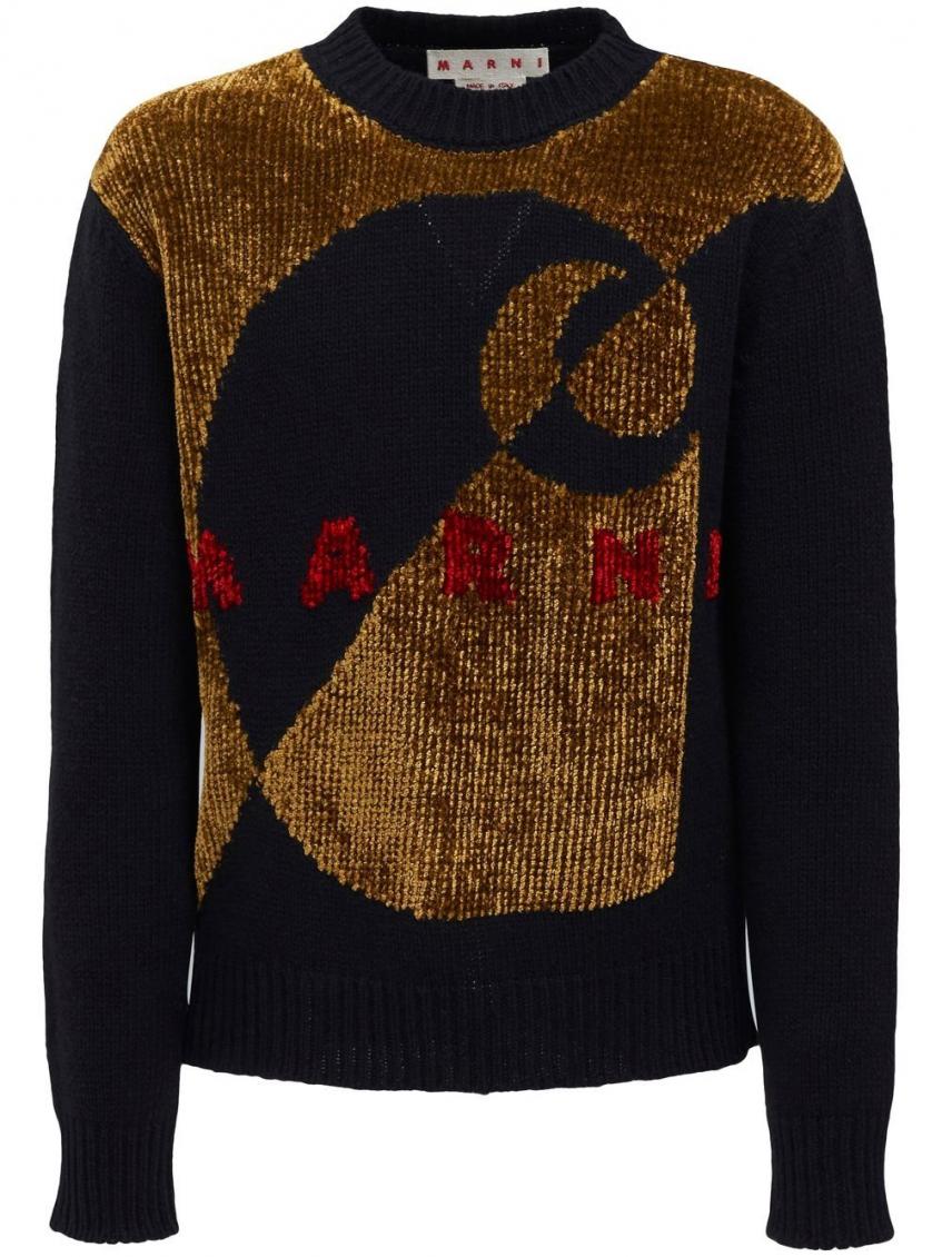 Black wool blend sweater 2