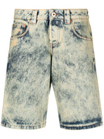 Blue Denim Split Shorts 1