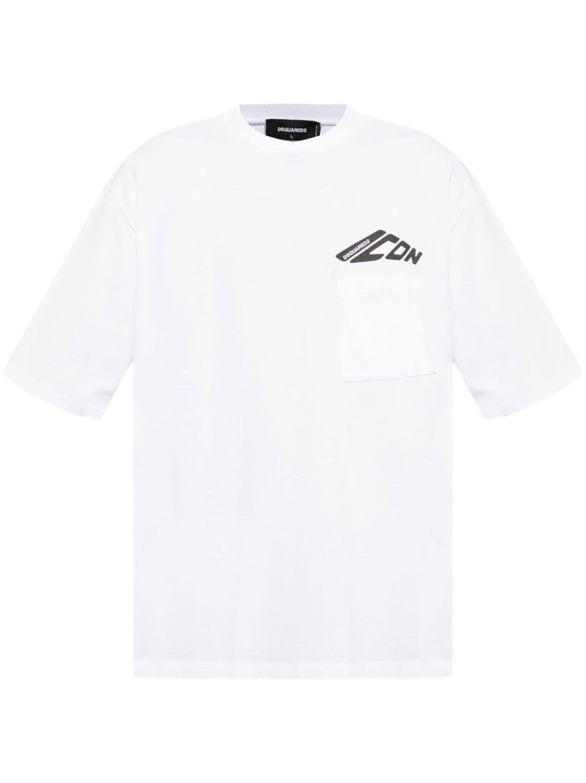 White Cotton Logo T-shirt 1