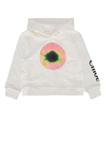 Girls White Cotton Hoodie 1