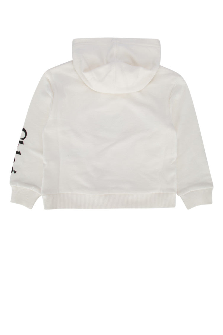 Girls White Cotton Hoodie 2