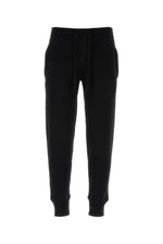 Black wool blend joggers 1
