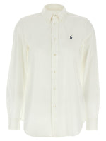 White Logo embroidery shirt 1