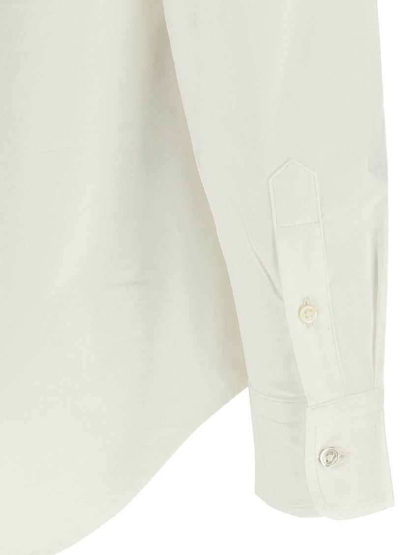White Logo embroidery shirt 4